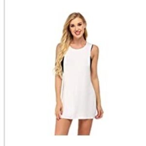 White Swimsuit Beach Cover Up Dress Small